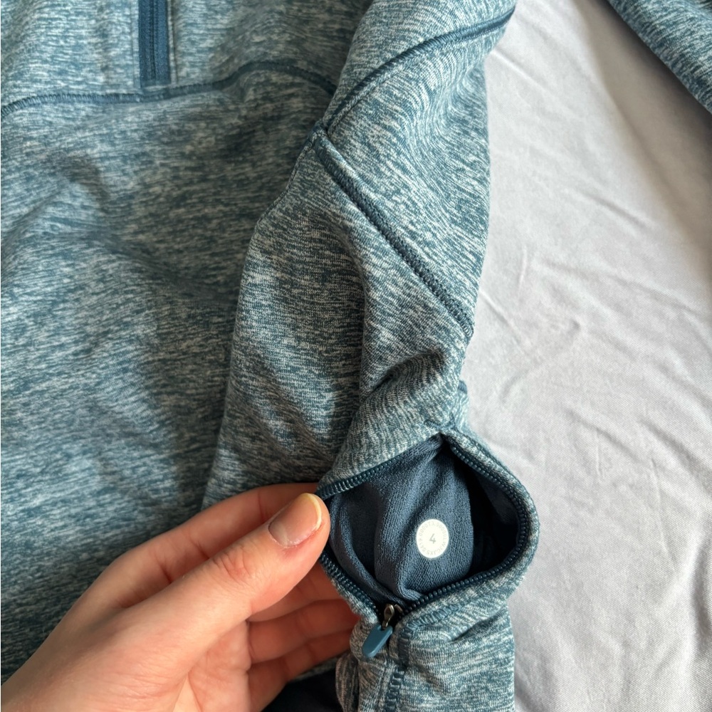 lululemon athletica Teal Half-Zip Sweatshirt - Picture 2 of 2